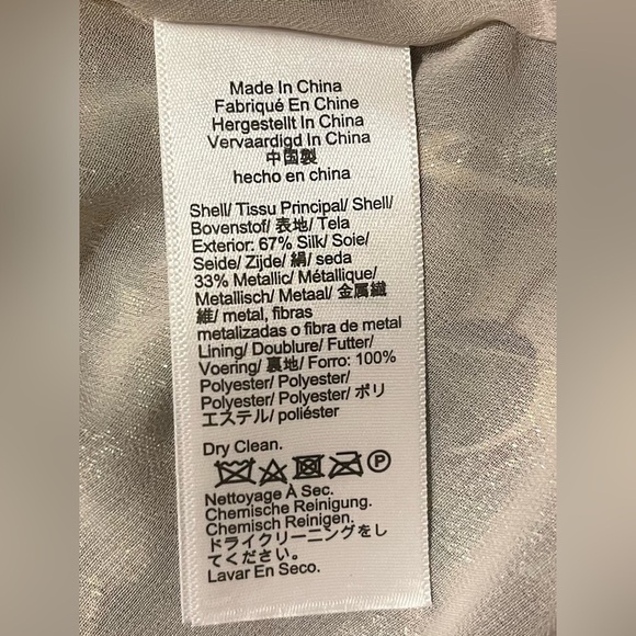 J.Crew Collection One-Shoulder Metallic Silk Maxi Dress – Size 4 - Picture 9 of 10